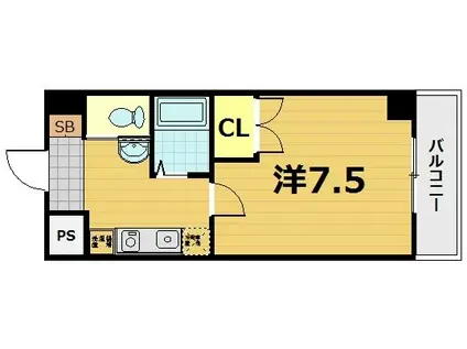 ピュアドミトリーシミズ(1K/1階)の間取り写真