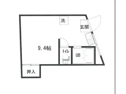 ノベラ篠原北町(ワンルーム/4階)の間取り写真