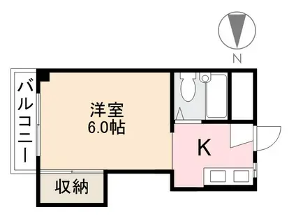 ふじハイツ(1K/3階)の間取り写真