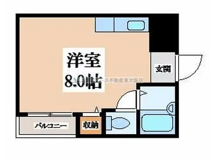 グランホーム四条畷(ワンルーム/1階)の間取り写真