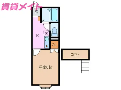 PARC FERME(1K/2階)の間取り写真