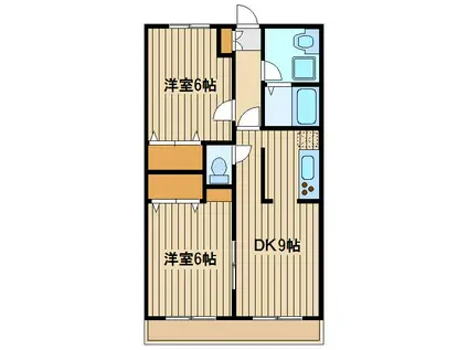 スターフィールドシティ(2DK/2階)の間取り写真