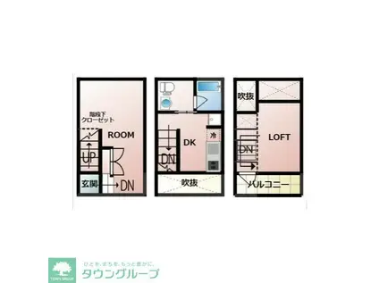 K1 TOWN(1K/1階)の間取り写真