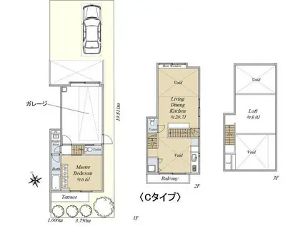 T-STAGE(1LDK/1階)の間取り写真