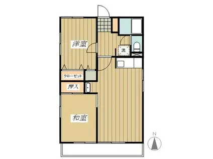 シティハイム・シェモアIII(2LDK/2階)の間取り写真