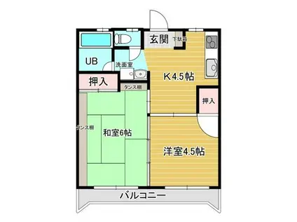 ユートピア小船越(2K/5階)の間取り写真