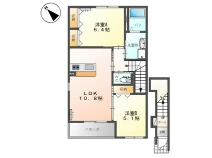 アルページュ(2LDK/2階)の間取り写真