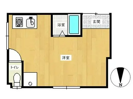 ニューグリーンビル(ワンルーム/2階)の間取り写真