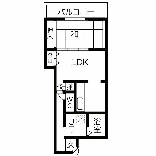 ディアコート新大阪(1LDK/12階)の間取り写真