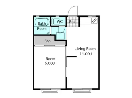 レモニーハイムR(1LDK/2階)の間取り写真