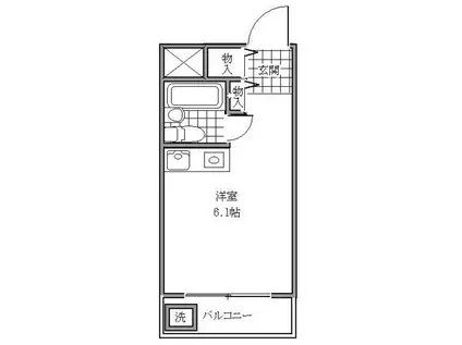 ジョイフル西荻窪(ワンルーム/4階)の間取り写真