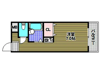 ラベレッツア和泉中央(ワンルーム/1階)の間取り写真