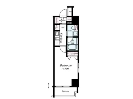 シーネクス上野松が谷(1K/3階)の間取り写真