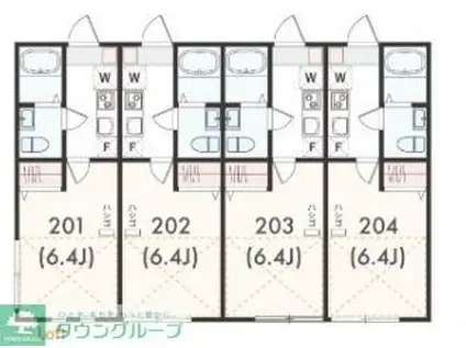 アザーレ・シド東海大学前(1K/2階)の間取り写真
