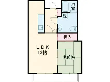 コーポNS(1LDK/4階)の間取り写真
