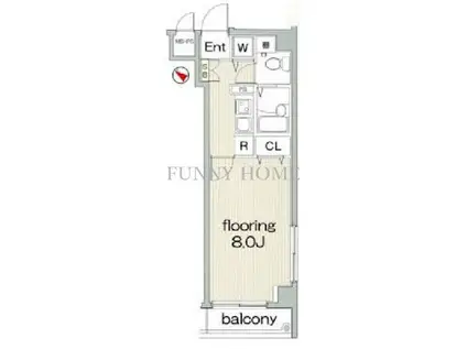 グランヴァン学芸大学(1K/1階)の間取り写真