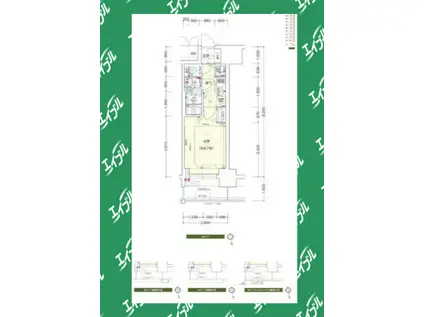 プレサンス金山デュアル(1K/9階)の間取り写真