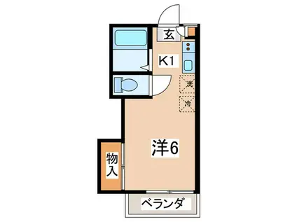 コーポコスモス(1K/2階)の間取り写真