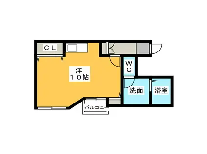 TKビル(ワンルーム/3階)の間取り写真