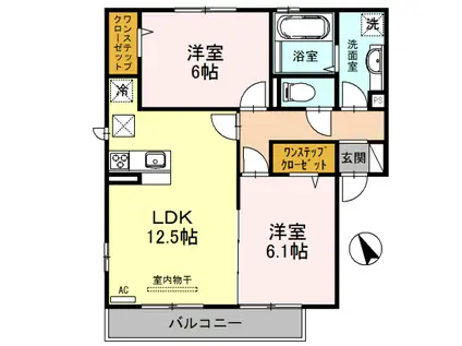 レジデンシア藤沢台(2LDK/1階)の間取り写真