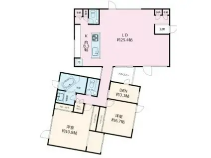 ブルーム表参道(2LDK/2階)の間取り写真