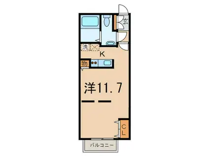 ZESTY駒澤大学II(1K/2階)の間取り写真