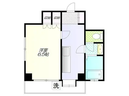 アネックスM(1K/5階)の間取り写真