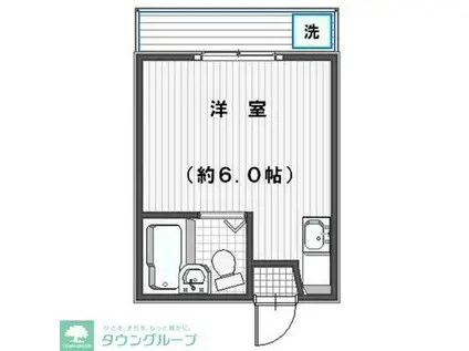 プレステージ狭山(ワンルーム/2階)の間取り写真