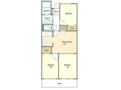 ネオ・プロミネンス(3DK/5階)の間取り写真