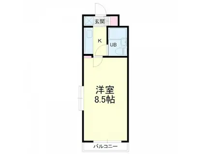 住吉シティハイツ(1K/2階)の間取り写真