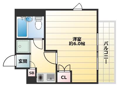 アニメイト神戸(1K/6階)の間取り写真