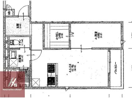 サニーマンション(1LDK/3階)の間取り写真