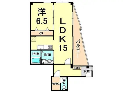 西大島ビル(1LDK/3階)の間取り写真