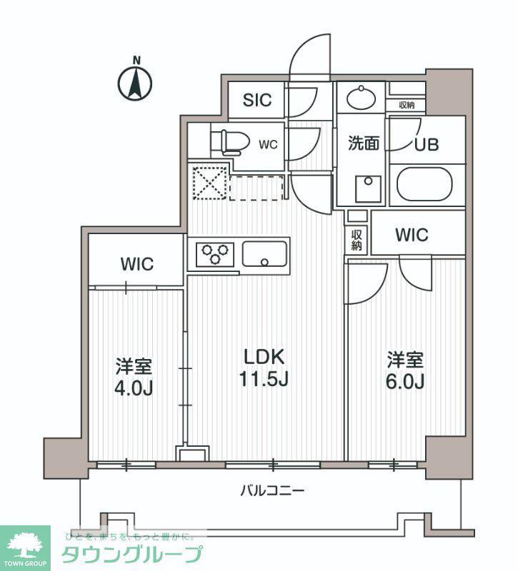 シーズンフラッツ両国サウス(2LDK/7階)の間取り写真