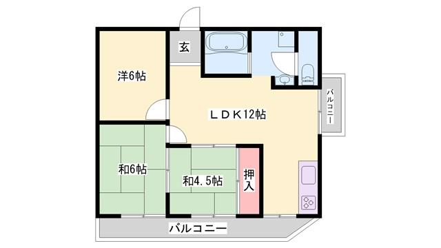 リアルティ大久保駅前(3LDK/5階)の間取り写真