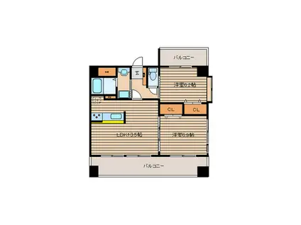 コートK7(2LDK/8階)の間取り写真