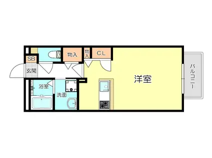 DAIKENN武庫之荘ポルタ(1K/1階)の間取り写真