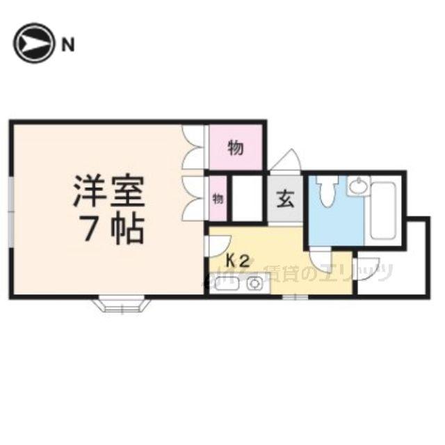 アーサー弐番館(1K/2階)の間取り写真