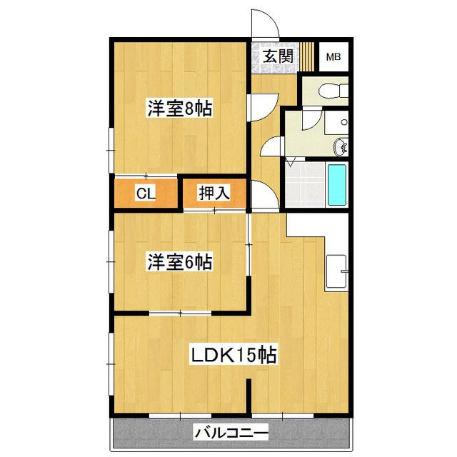 ルミナス二の宮(3LDK/5階)の間取り写真