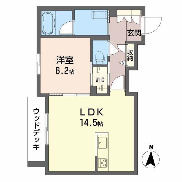 シャーメゾンリアンI(1LDK/1階)の間取り写真