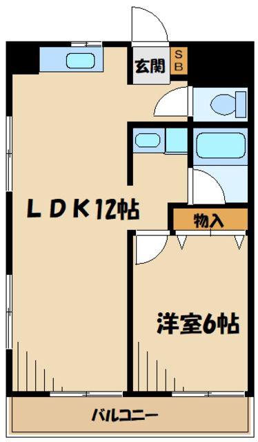 山本ビル(2DK/3階)の間取り写真