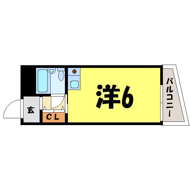 MOMO10(ワンルーム/4階)の間取り写真
