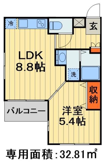 SOL FLOR(1DK/3階)の間取り写真