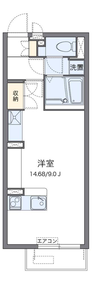 ミランダ阿星II(ワンルーム/2階)の間取り写真