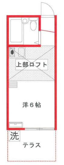 ドミシール江古田(ワンルーム/1階)の間取り写真
