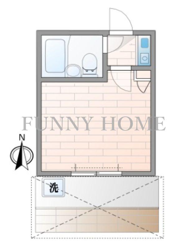ルーチェ三軒茶屋(1K/1階)の間取り写真