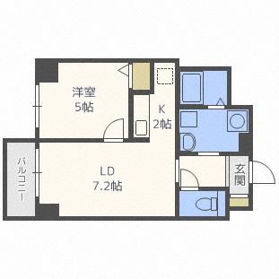 エアリー元町(1LDK/3階)の間取り写真