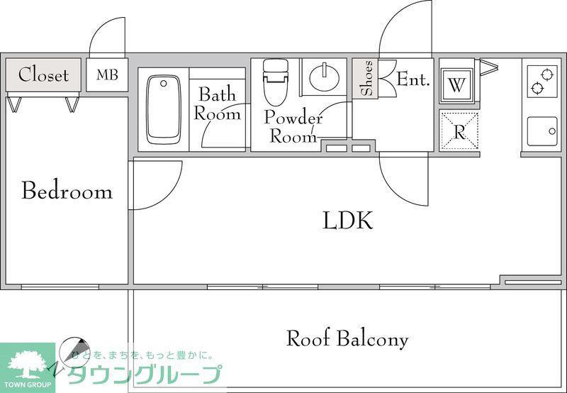 ミリアレジデンス桜新町(1LDK/5階)の間取り写真