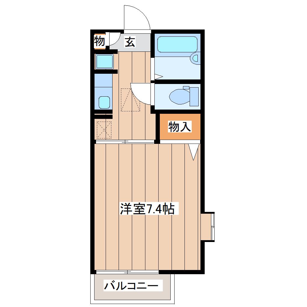 ハイツサークルエイト(1K/1階)の間取り写真