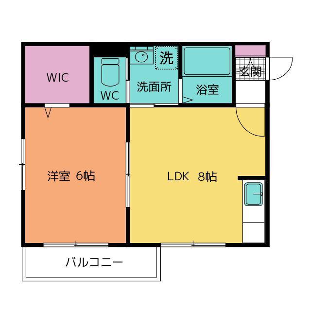 メゾン出雲崎(1LDK/3階)の間取り写真